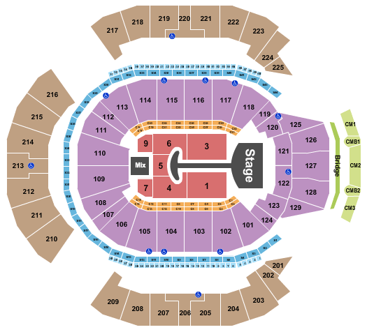 Chase Center Lady Gaga Seating Chart
